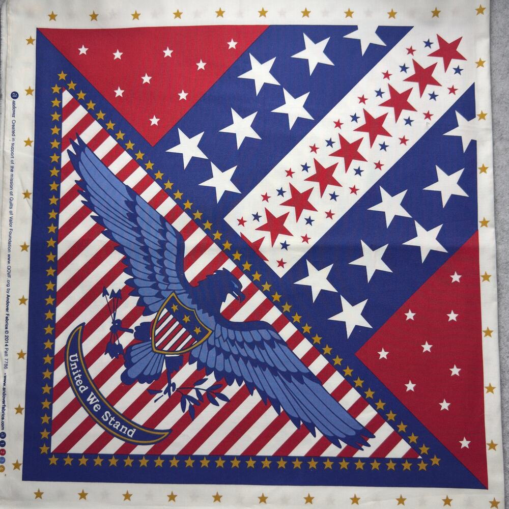 United We Stand Pillow Panel by Quilts of Valor for Andover Fabrics - 5/8 YD